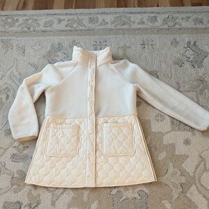 Talbots Cream Quilted Puffer Jacket